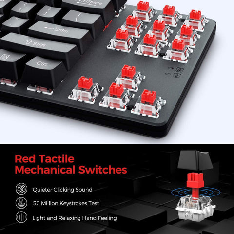 VicTsing 87 Key Mechanical Keyboard (red switch)