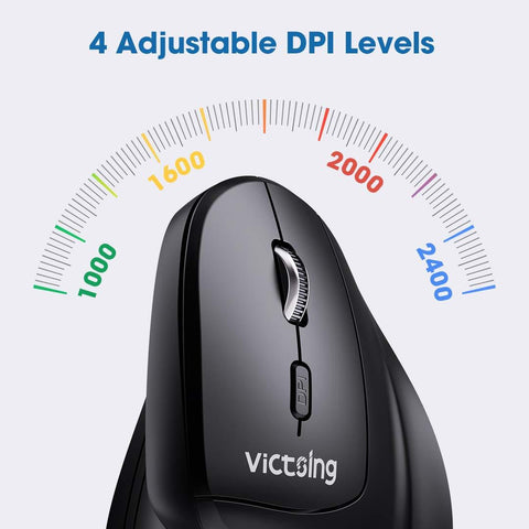 VicTsing Ergonomic Mouse, Vertical Wireless Mouse 2.4G