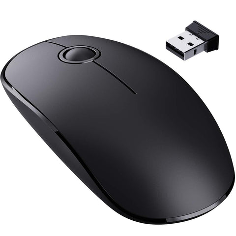 VicTsing 2.4G Ultra-thin Wireless Mouse,Noiseless and Silent 24-Month Battery Life Auto Shut Off Computer Mouse with 1600 DPI