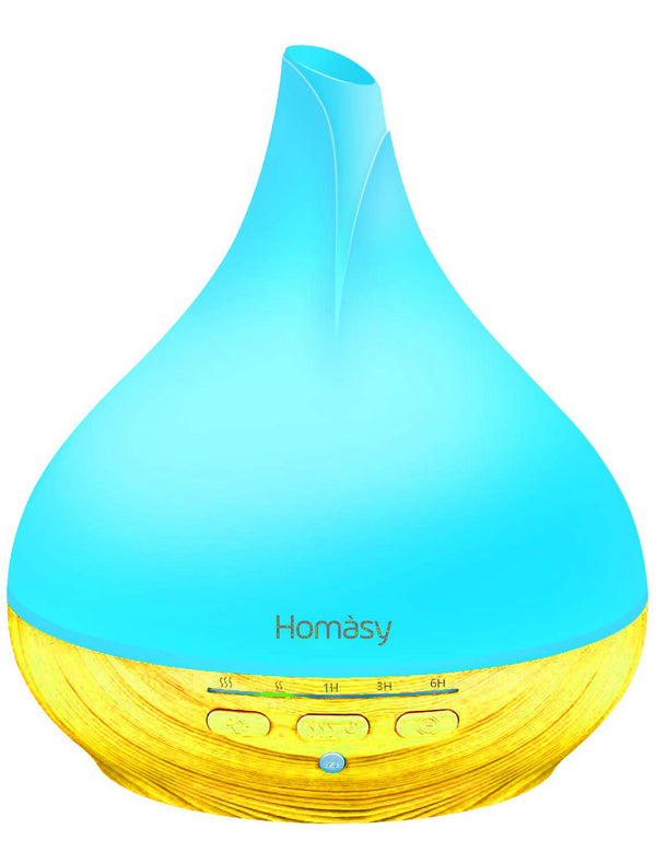 VicTsing 330ml Essential Oil Diffusers for Aromatherapy, Ultrasonic Cool Mist Aroma Diffusers with Sleep Mode, 256 Light Colours, Waterless Power-Off, Whisper-Quiet for Home, Bedroom, Office-Yellow