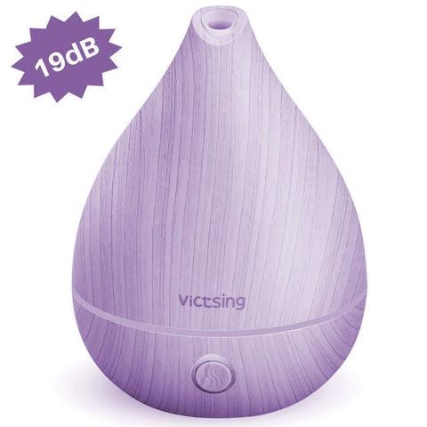 VicTsing 130ML Diffuseur Huile Essentielle Silencieux Mini Humidificateur Air Portable ultrasonique aromathérapie avec Bouton 4 en 1, Mode de Sommeil, 8 Couleurs pour Chambre à Coucher, Bureau- Jaune