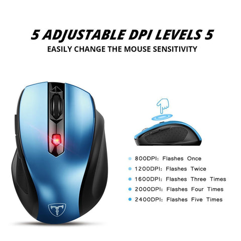 VicTsing MM057 2.4G Wireless Mouse -Blue