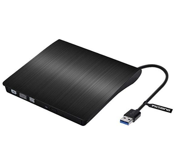 VicTsing External CD Drive, USB 3.0 Portable Slim External DVD Drive, CD-RW DVD +/-RW Drive DVD/CD ROM Rewriter Burner Writer, High Speed Data Transfer for Desktop Laptop Windows and Mac OS(Black)