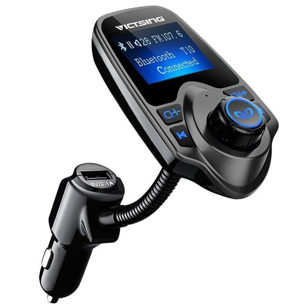 VicTsing Bluetooth FM Transmitter-Silver Grey