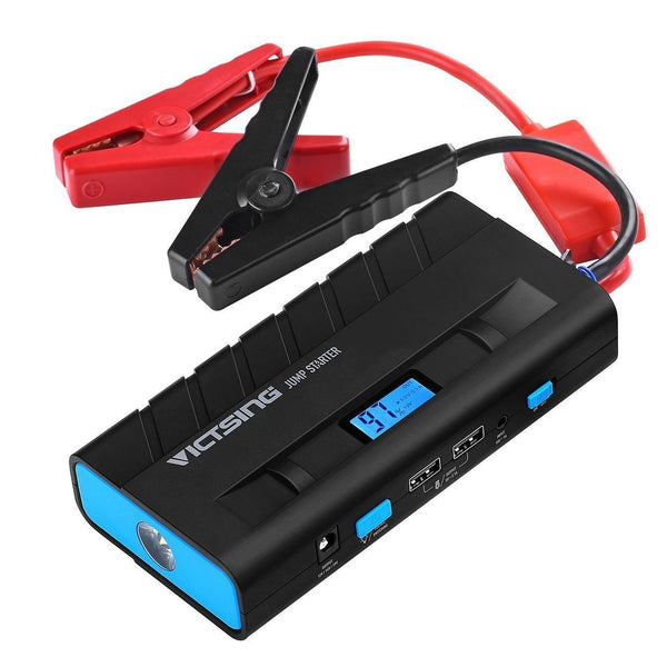 VicTsing 600A Peak 13600mAh Car Jump Starter(up to 4.0L gas engine /2.8T diesel turbine) with Charging Protection, Auto Battery Booster with Power Bank Function, Dual USB Charging Port - VicTsing