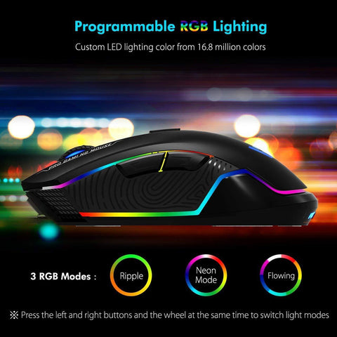 VicTsing Pro RGB Gaming Mouse Wired, Programmable Buttons