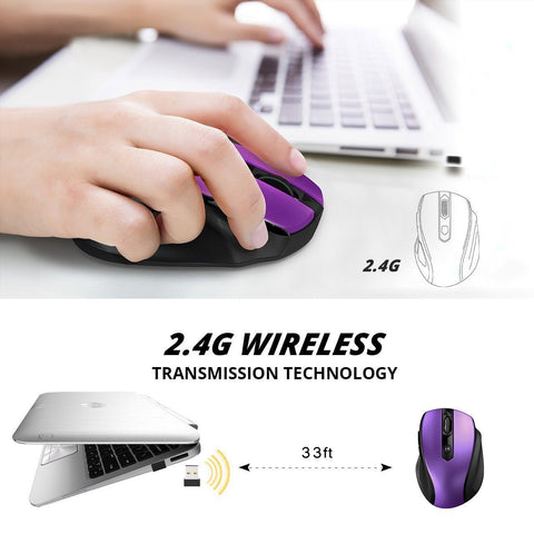 VicTsing 2.4G Wireless Mouse (Purple)