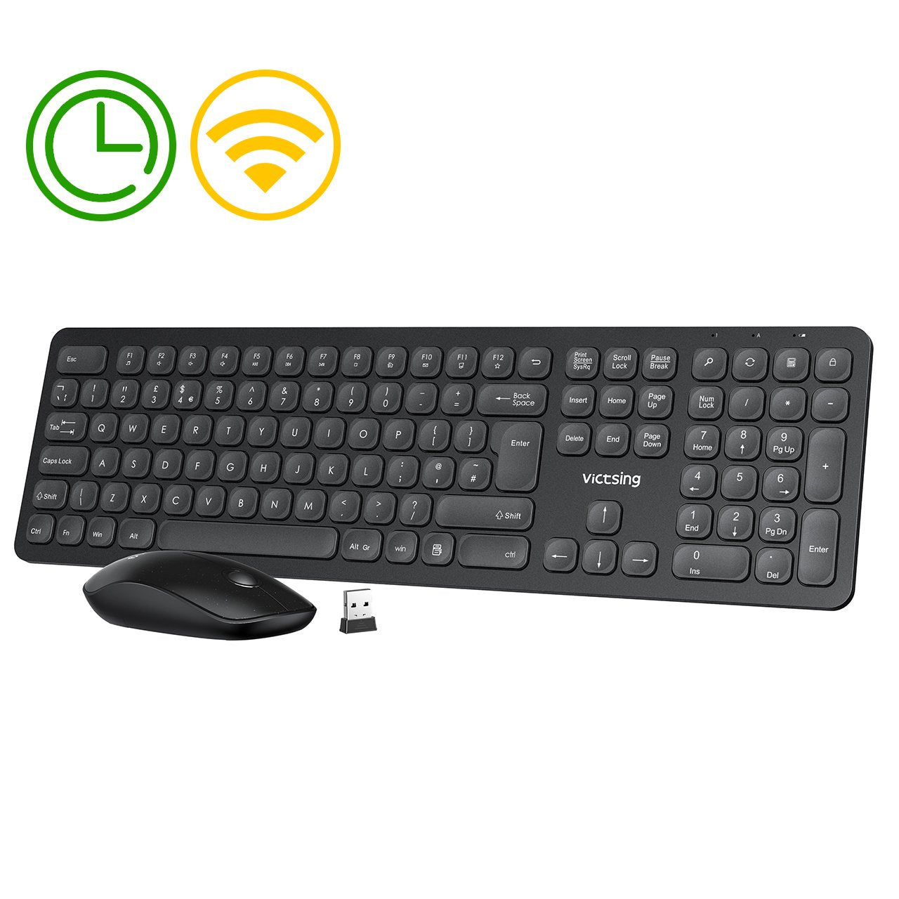 Keyboard and Mouse 252E for Laptop, PC, Computer