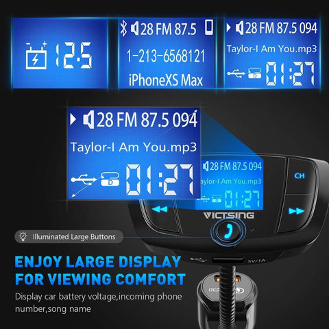 VicTsing  QC3.0 Bluetooth FM Transmitter