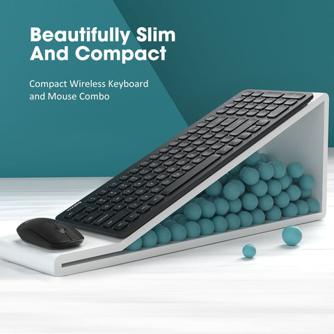 VicTsing Wireless Mouse and Keyboard Combo Compact