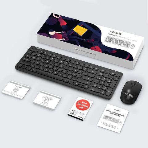 VicTsing Wireless Mouse and Keyboard Combo Compact